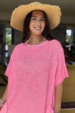 Made in Italy Milo Cotton Slouch Sac Dress Popsicle Pink